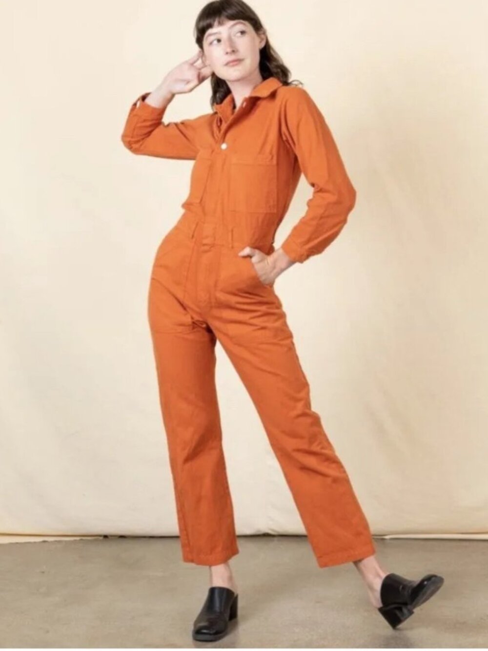 Big Bud Press • Everyday Jumpsuit • Burnt Orange Sz L